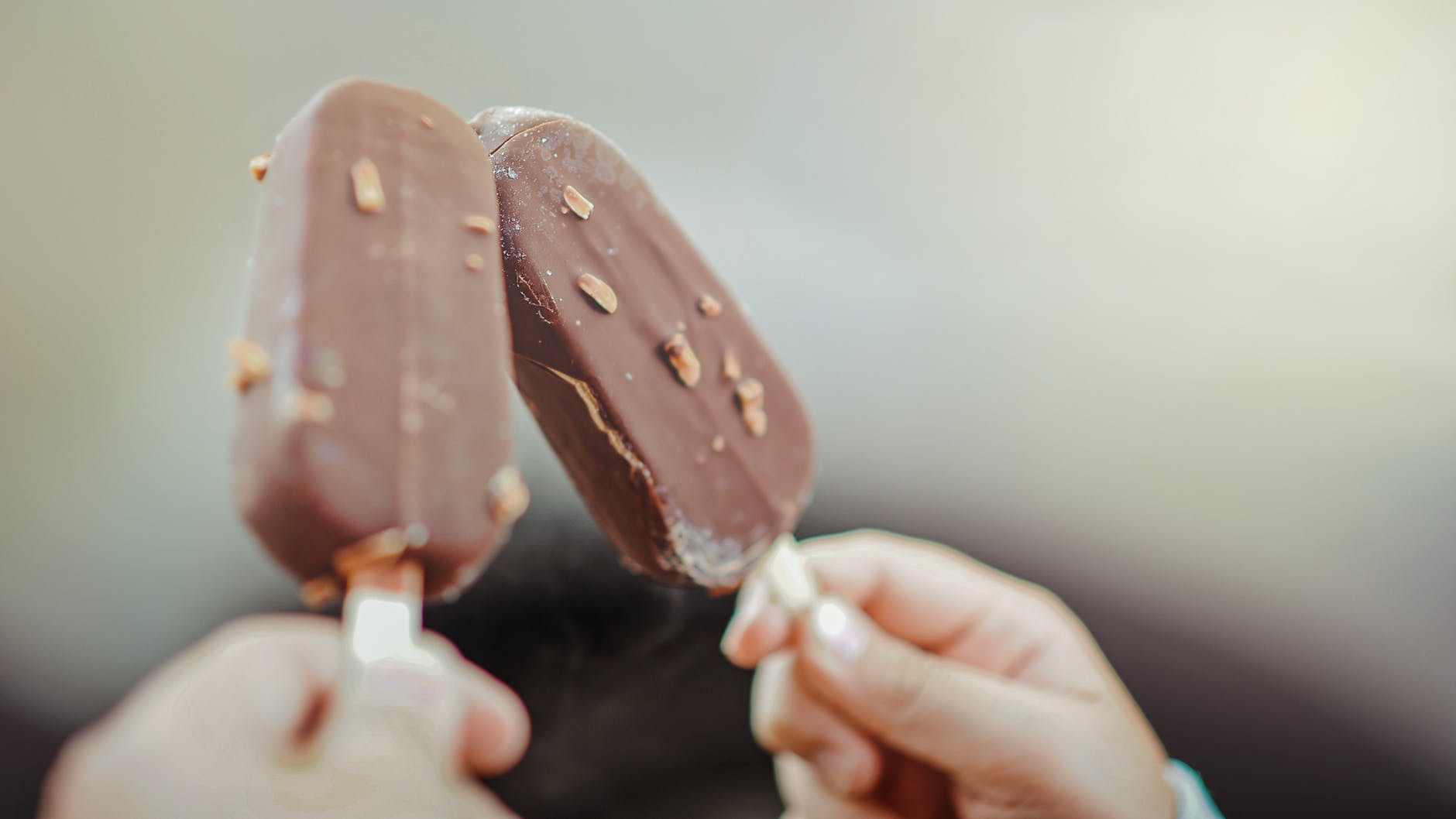 chocolate coated ice creams